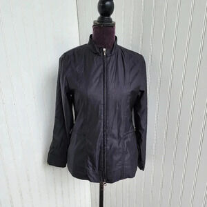 Nike Golf Clima-Fit Women’s Jacket Full Zip Lined Windbreaker Black Sz XS (0-2)